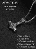 wholesale 925 Sterling Silver Viking Mjolnir Hammer Pendant Necklace with 28 Rolo Chain for Men-0-4