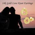 wholesale 14k Gold Textured Love Knot Stud Earrings For Women-0-5