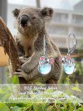 wholesale 925 Sterling Silver Koala Moonstone Drop Earrings Gifts for Women-0-5
