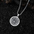 wholesale 925 Sterling Silver Saint Michael Angel Protect Us Medal Necklace for Men & Women -0-3