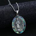 wholesale 925 Sterling Silver St Patrick's Day Protection Medal Pendant Necklace for Men & Women-0-1