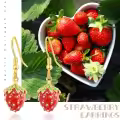 wholesale 925 Sterling Silver Strawberry Drop Earring for Women Gift-0-1