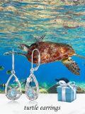 wholesale 925 Sterling Silver Larimar Sea Turtle Starfish Drop Earrings For Women-0-2