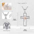 wholesale 925 Sterling Silver Musical Dancer Cross Pendant Necklace for Women Gifts-0-3