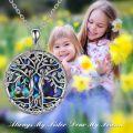 wholesale 925 Sterling Silver Abalone Shell Tree of Life Pendant Necklace for Women - Christmas Gift-0-4