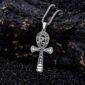 wholesale 925 Sterling Silver Ankh Pendant with Eye of Horus and Egyptian Coptic Cross Design Necklace for Men & Women Gifts-0-1