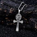 wholesale 925 Sterling Silver Ankh Pendant with Eye of Horus and Egyptian Coptic Cross Design Necklace for Men & Women Gifts-0-1