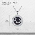 wholesale 925 Sterling Silver Taurus Zodiac Sign Constellation Pendant Necklace with Cubic Zirconia and Starry Sky Design for Women & Men-0-4