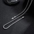 wholesale  Sterling Silver 2mm 3mm Franco Foxtail Chain Necklace for Men Women 18 26 Inch -0-3