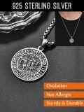 wholesale S925 Sterling Silver Gemini Zodiac Pendant Necklace  for Men - Astrological Jewelry-0-4