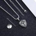 wholesale 925 Sterling Silver Celtic Cross Shield Keepsake Memorial Urn Locket Necklace with Funnel and Fill Tool for Men's Ashes Jewelry -0-1