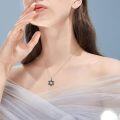 wholesale 925 Sterling Silver Black & Mother-of-Pearl Star of David Pendant Necklace Judaica Christian Gifts for Her-0-1