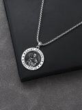 wholesale 925 Sterling Silver and  Saint Anthony Prayer Medal Pendant with Chain - Catholic Protection  for Men & Women-0-3