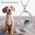 wholesale 925 Sterling Silver Heart-Shaped Greyhound Dog Family Love You Forever Pendant Necklace-0-5