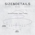 wholesale 10k White Gold Cross 5mm Natural Freshwater Pearl Anklet For Women-0-3