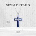 wholesale Sterling Silver 3 Nail Cross Pendant Christian Jewelry Gift for Men 22+2 -0-12