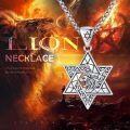wholesale 925 Sterling Silver Lion Head Star of David Pendant Necklace for Men & Women Judaica Gifts-0-4