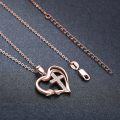 wholesale Rose Gold Cross Heart Infinity Pendant Necklace 925 Sterling Silver Dainty Chain 18  for Women Girlfriend Valentine Mother Graduation-0-1