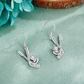 wholesale 925 Sterling Silver Hypoallergenic Musical Instrument Dangle Earrings - Gift for Women-0-2
