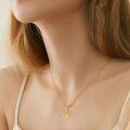 wholesale 14K Gold Infinity Love Pendant with Diamond Accents - Mother and Child Design Necklaces for Women's Gifts-0-1