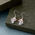 wholesale 925 Sterling Silver Cute Mushroom Animal Earrings-0-1