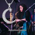 wholesale 925 Sterling Silver Crescent Moon & Star with Saxophone Charm Necklace for Women-0-4