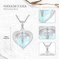 wholesale 925 Sterling Silver Moonstone RN Nurse Heart Necklace for Women, Graduation Gifts, Mother's Day, Valentine's Day, Nurses Day-0-3