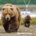 wholesale 925 Sterling Silver Mama Bear & Cub Pendant Necklaces for Mom Gifts Mothers Day Jewelry-0-4