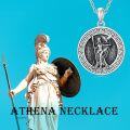 wholesale 925 Sterling Silver Athena and Poseidon Necklace - Greek Mythology  for Him Her-0-3