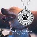 wholesale 925 Sterling Silver Dog Mom Best Ever Paw Print Urn Keepsake Memorial Cremation Jewelry for Women Pets Ashes Holder Locket Necklace Gift-0-2