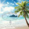 wholesale 925 Sterling Silver Palm Tree Flip Flop Charm Anklet for Women-0-5