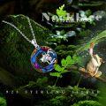 wholesale 925 Sterling Silver Rainbow Frog Crystal Pendant Necklace for Women Girls Gifts-0-4