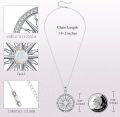 wholesale 925 Sterling Silver Opal Compass Necklace with I'd be lost without you Pendant - Gifts for Women-0-5