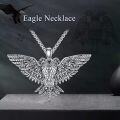 wholesale 925 Sterling Silver Vintage Style Hawk Pendant Necklaces for Men Dad Gifts-0-1