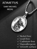 wholesale 925 Sterling Silver St Michael Pendant Necklace for Men - Guardian Angel Charm  Set-0-4