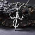 wholesale 925 Sterling Silver Antler Anchor Pendant Necklace  for Men Christian -0-4