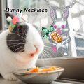 wholesale 925 Sterling Silver Bunny Necklace with Crystal - Cute Fashion Jewelry Gift for Women & Teens-0-4