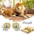 wholesale 925 Sterling Silver Lion Moonstone Stud Earrings - Cute Animal  for Women-0-1