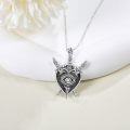wholesale 925 Sterling Silver Evil Eye Shield Sword Heart Pendant Necklace s for Women-0-1