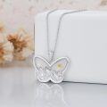 wholesale 925 Sterling Silver Butterfly Mountain Pendant Necklaces - Yellow Stone Faith  for Women-0-1