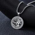 wholesale 925 Sterling Silver Tree of Life Pendant Necklace  Norse Viking Jewelry for Men & Women-0-1