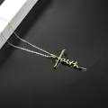wholesale 925 Sterling Silver Birthstone Faith Cross Pendant Necklace Wholesale for Women-0-2
