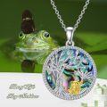 wholesale Sterling Silver Crystal Abalone Shell Animal Pendant Tree of Life Necklace-0-5