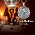 wholesale 925 Sterling Silver Egyptian Pharaoh Pendant Necklaces for Women and Men-0-1