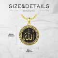 wholesale 925 Sterling Silver Gold-Plated Allah Arabic Pendant - Islamic Jewelry Necklace for Men Women Boys Girls Kids-0-6