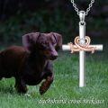 wholesale 925 Sterling Silver Cross Pendant with Dachshund Charm - Unique s for Women and Girls-0-4