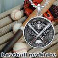 wholesale 925 Sterling Silver Baseball Bat Softball Crossed Bats Sports Charm Pendant Necklace for Men/Women-0-4