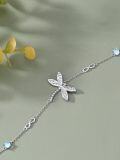 wholesale 925 Sterling Silver & Cubic Zirconia Infinity Dragonfly Bracelet for Women, Adjustable Chain, Elegant Gift for Mother's Day, Anniversaries-0-4