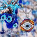wholesale Sterling Silver Blue Crystal Evil Eye Tree of Life Dangle Earrings Gift-0-7