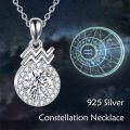 wholesale Sterling Silver Moissanite Zodiac Necklace Lab Created Diamond Gift-0-12